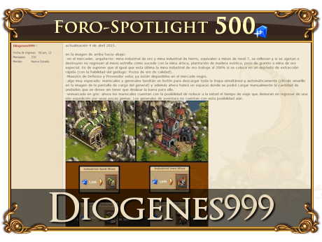 ¡Foro Spotlight - Diogenes999!
