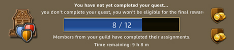 Guild quest progress