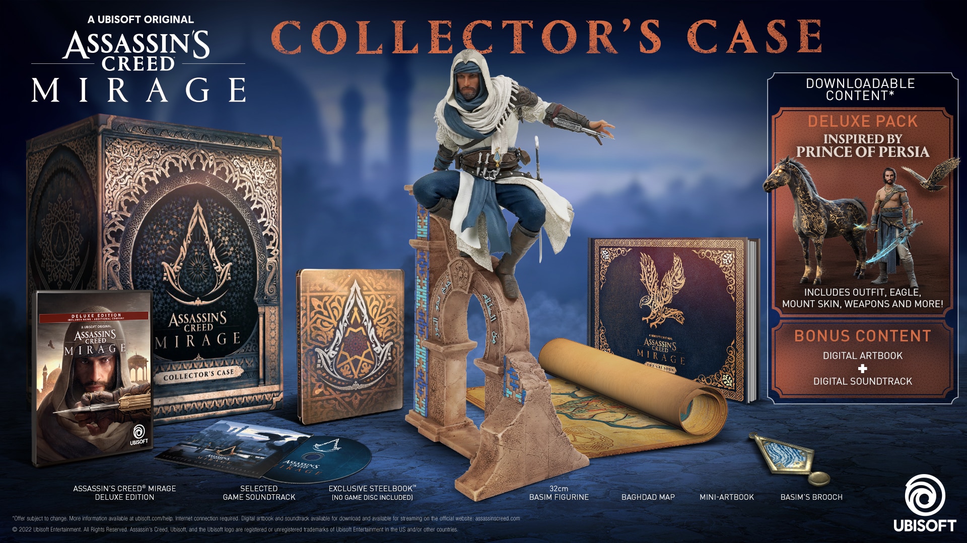 Contents of Assassin's Creed Mirage editions