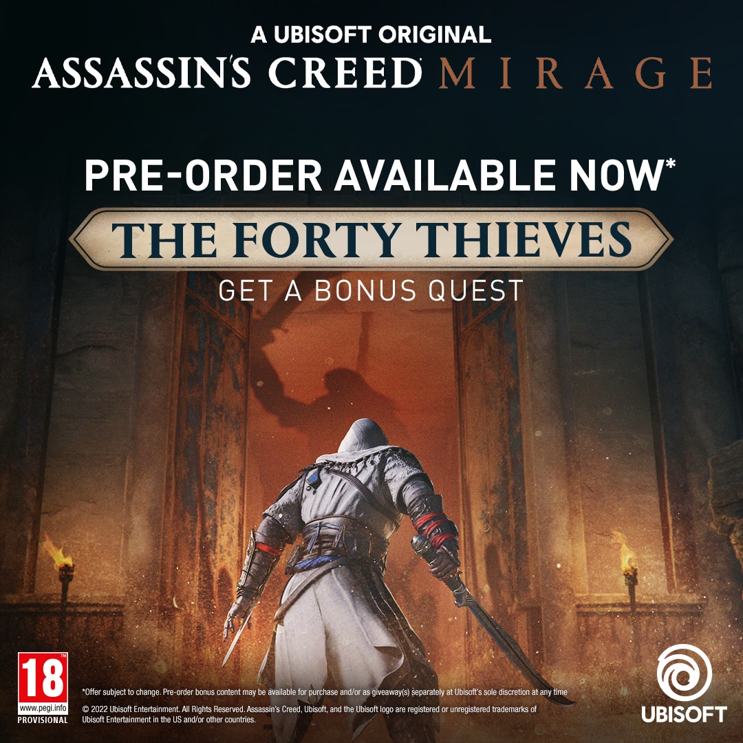 Resgatando seu código de reserva para Assassin's Creed Mirage