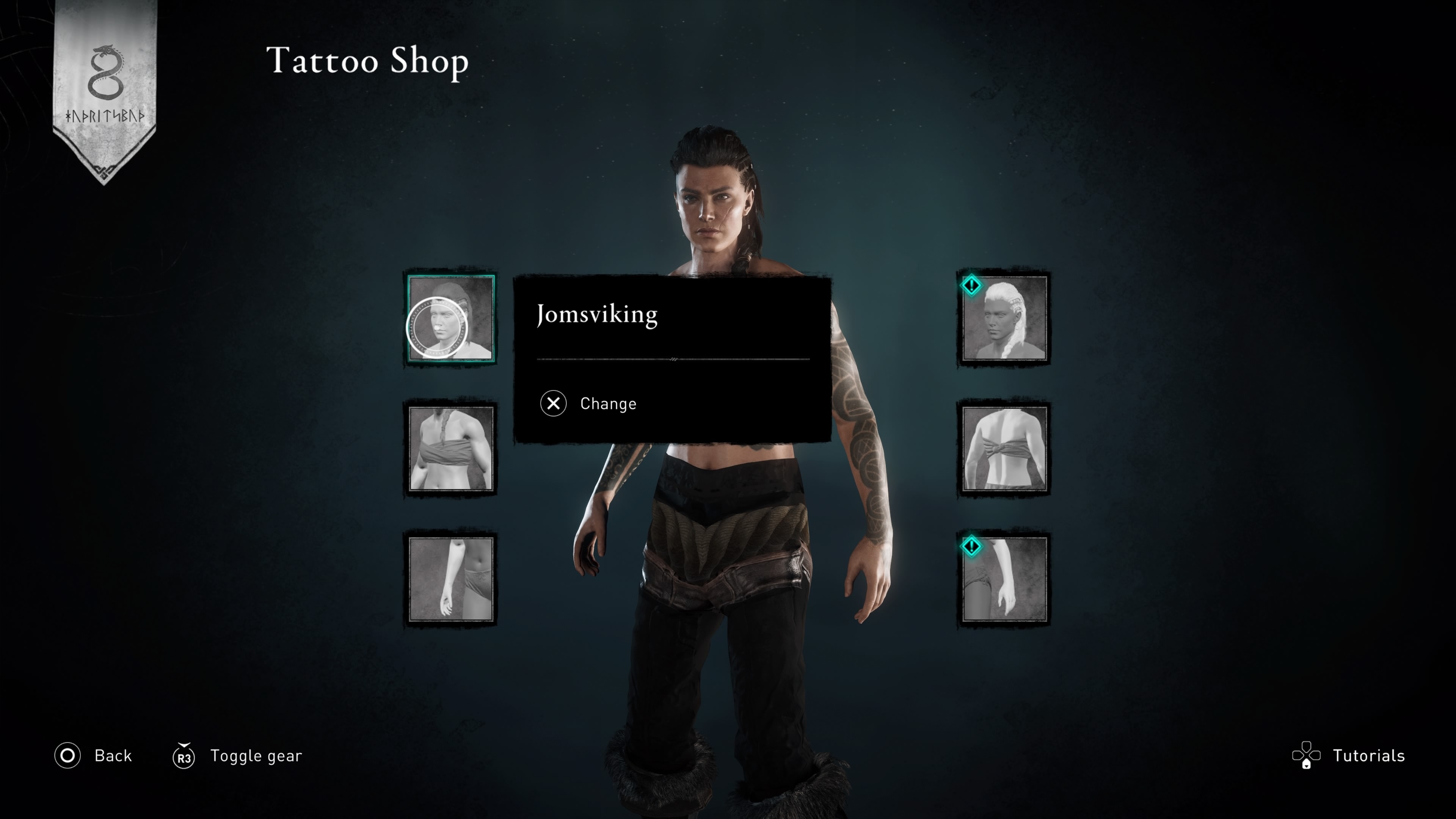 Changing your tattoos and hairstyle in Assassin's Creed Valhalla