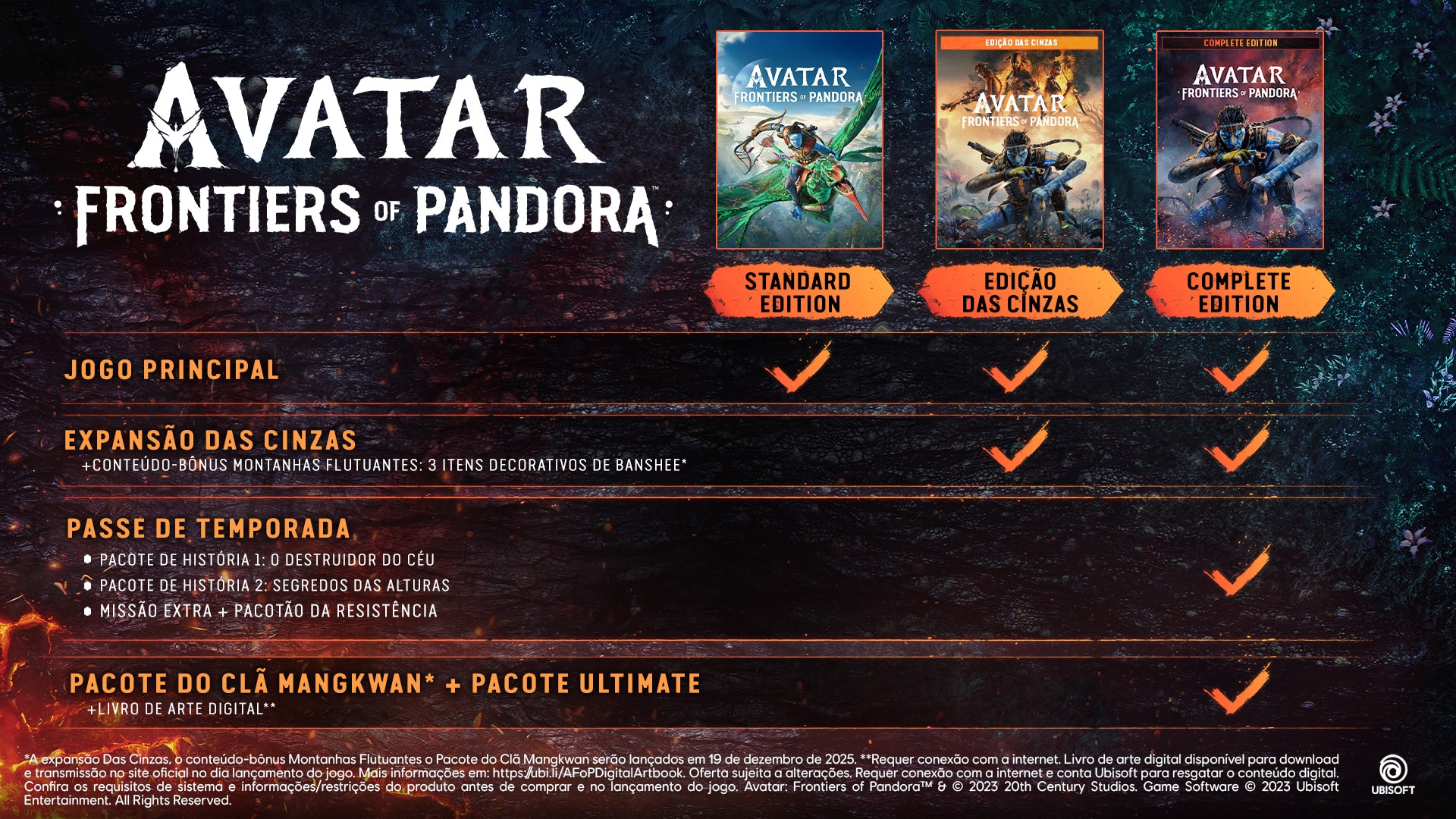 Conteúdo das edições de Avatar: Frontiers of Pandora | Ubisoft Help