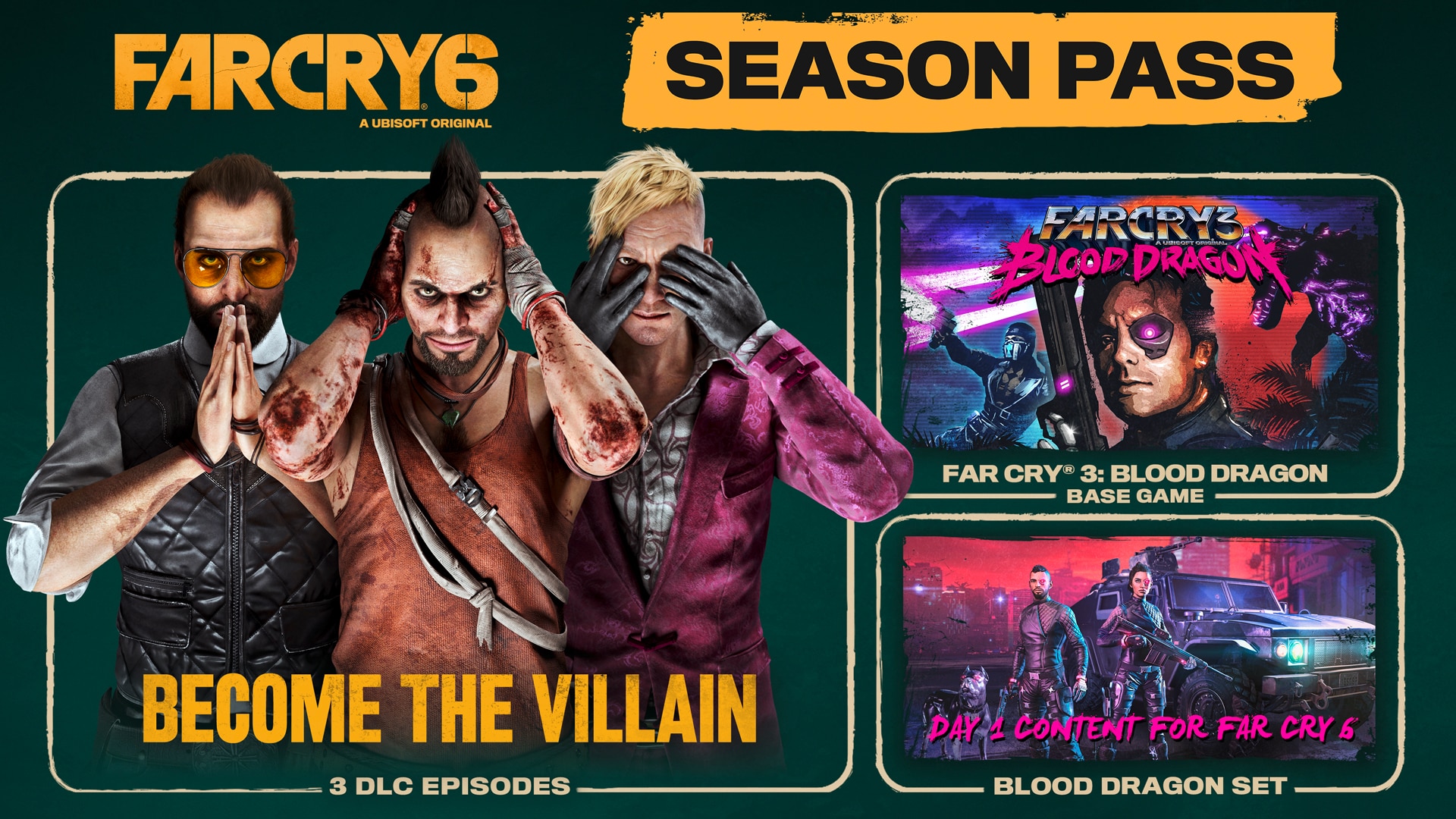 Contents of the Far Cry 6 Season Pass