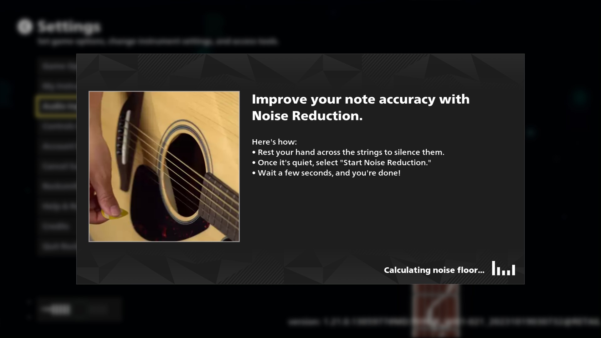 Calibración de la reducción de ruido para guitarra y bajo en Rocksmith+ |  Ubisoft Help, image size:1920x1080
