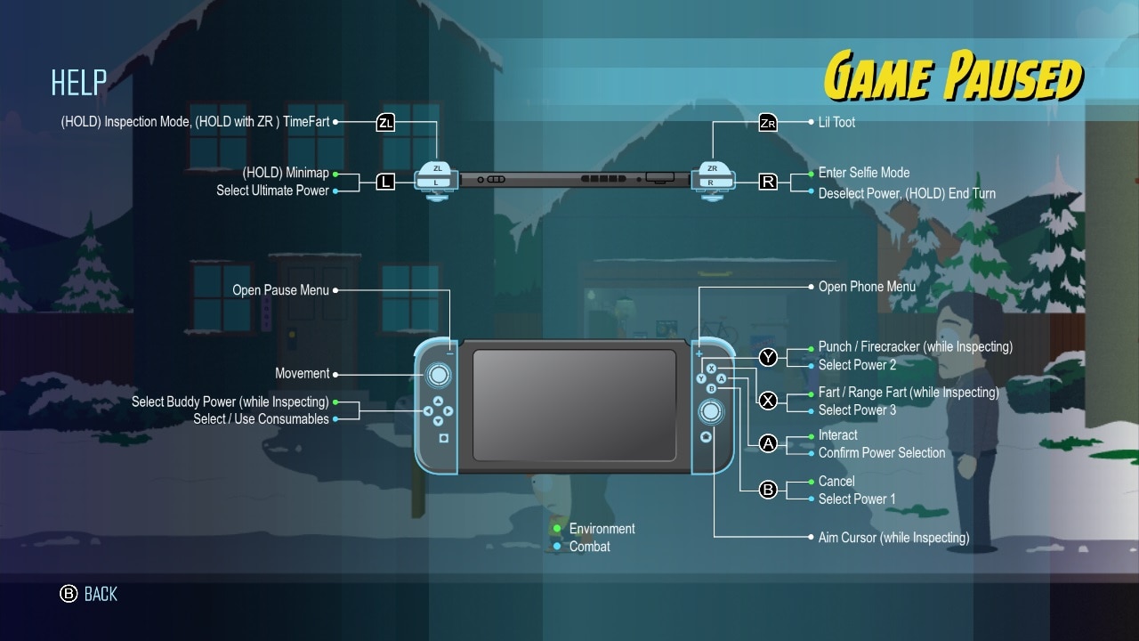 Controls for South Park: The Fractured Whole | Help