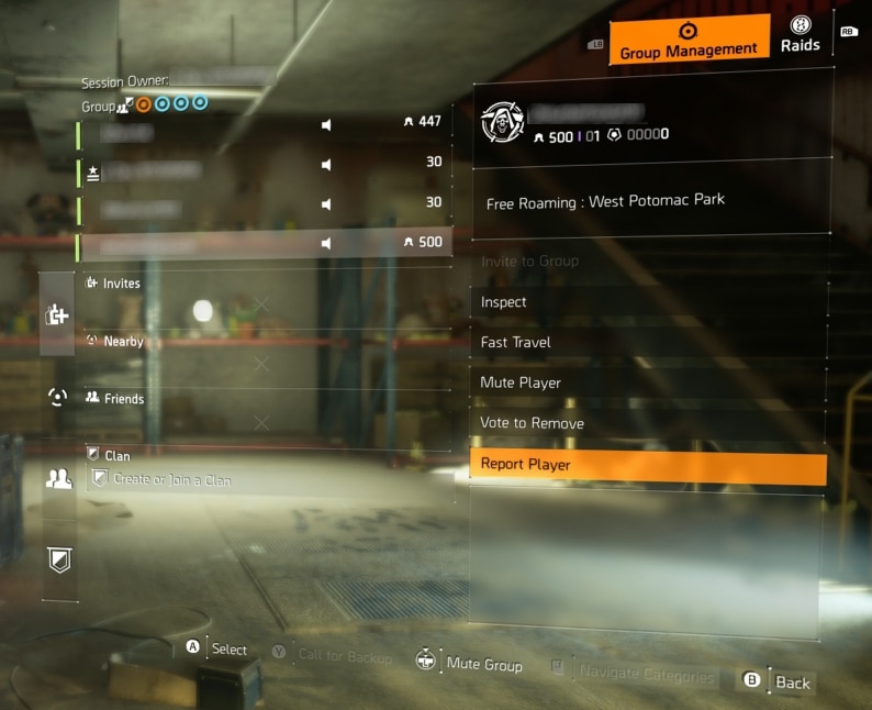 Reporting A Player In The Division 2 Ubisoft Help