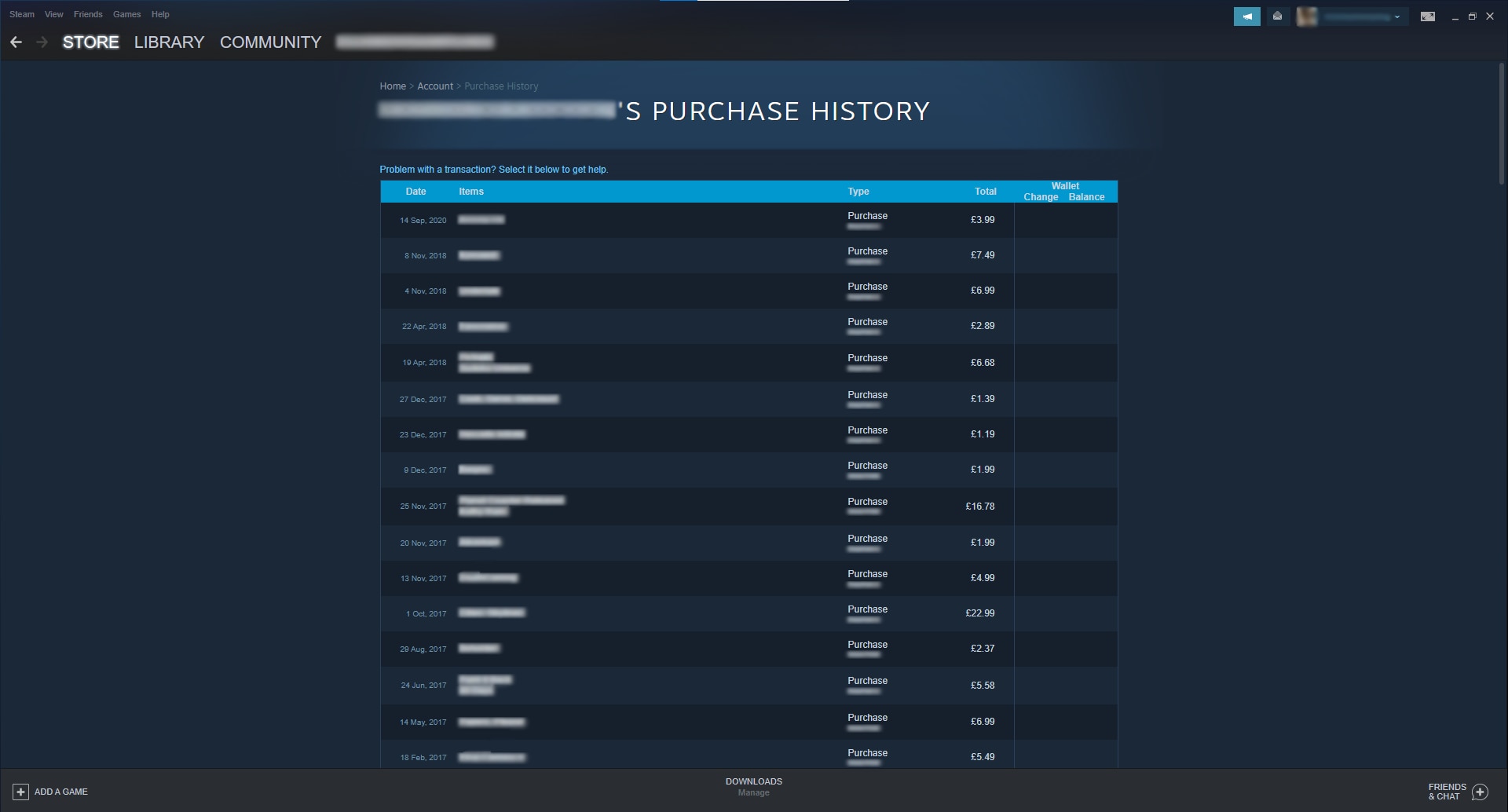 steam store history