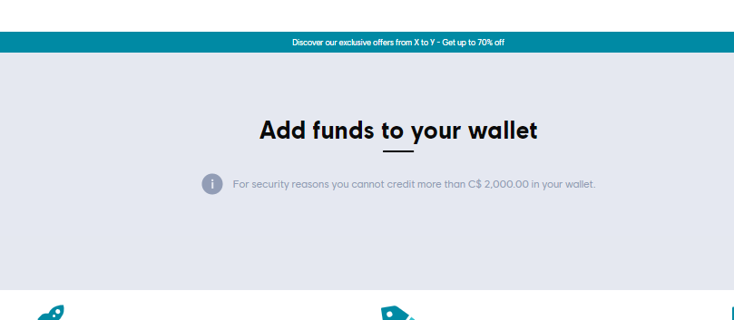 The funds could not be added to your wallet